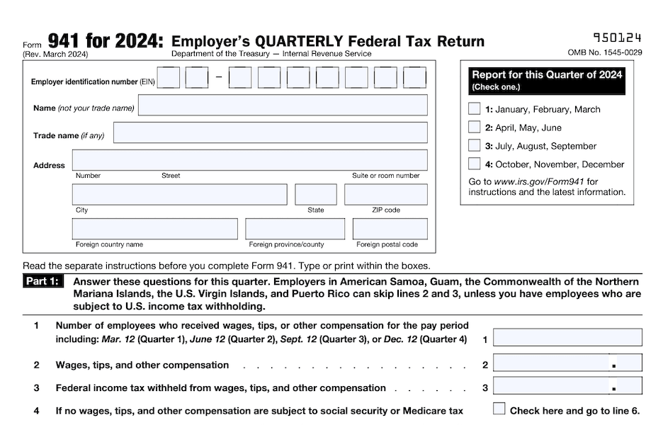 IRS Form 941 2024