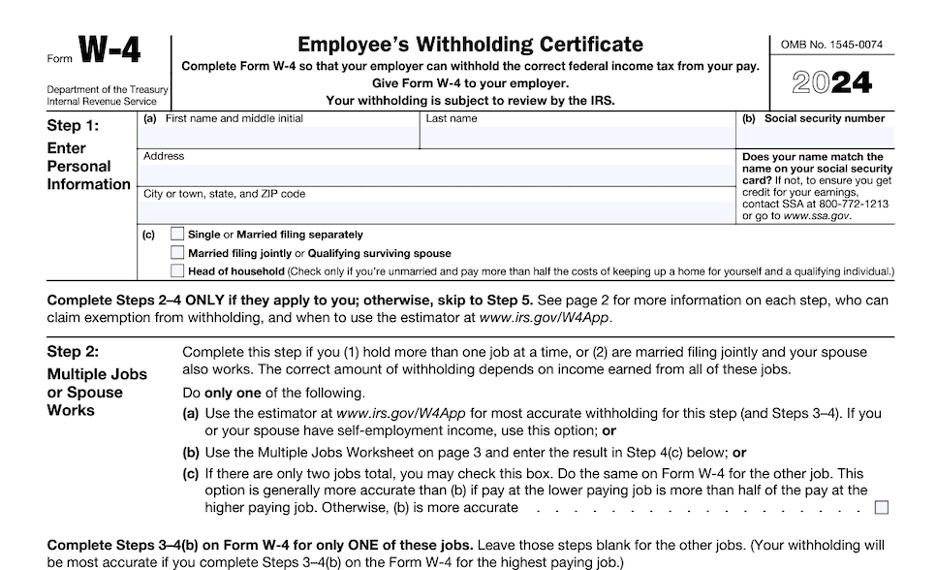 W4 IRS form 2024
