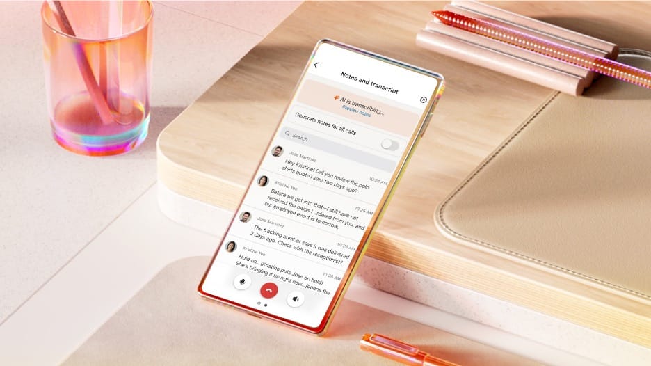 Ringcentral notes and transcripts