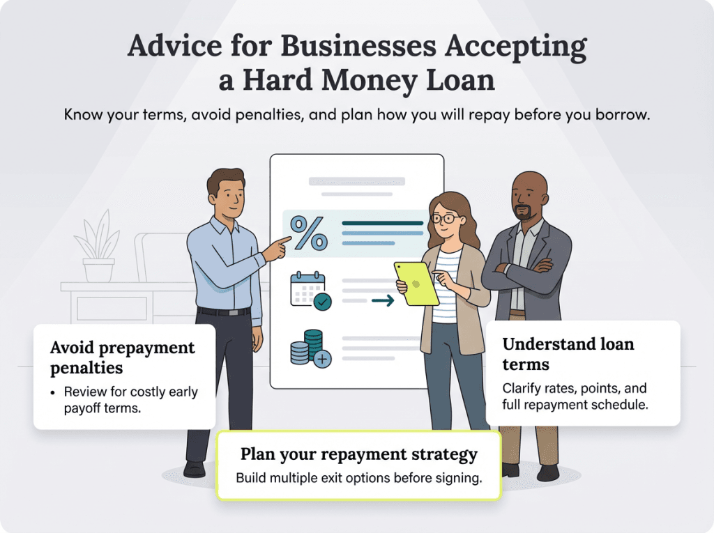 hard money loan advice graphic