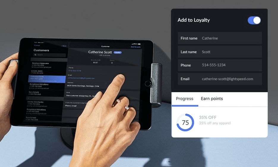 Lightspeed customer info tracking