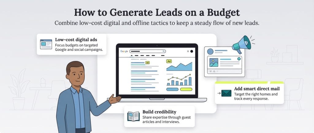 How to generate leads graphic