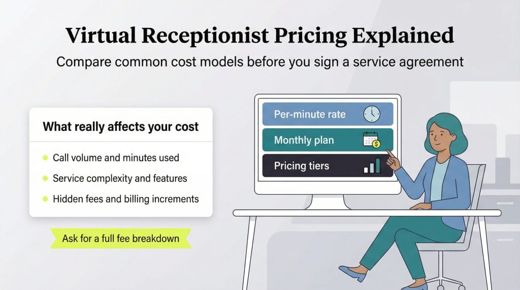 virtual receptionist cost