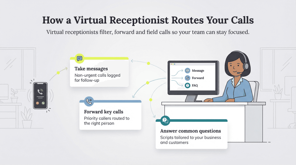 how a virtual receptionist works