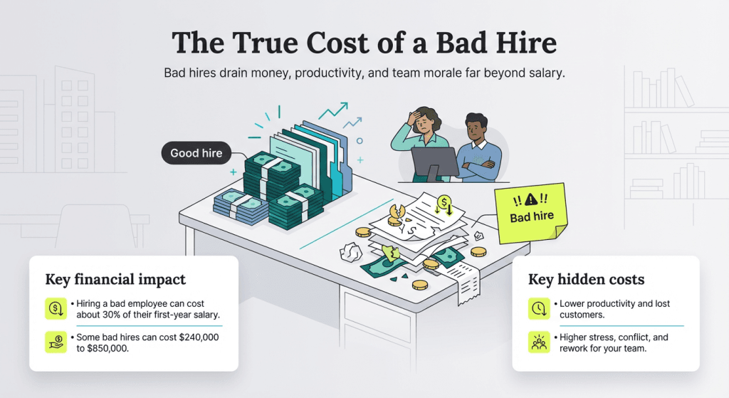 bad hire costs graphic