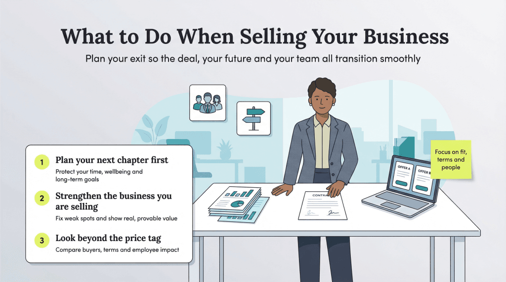 what to do when selling your business