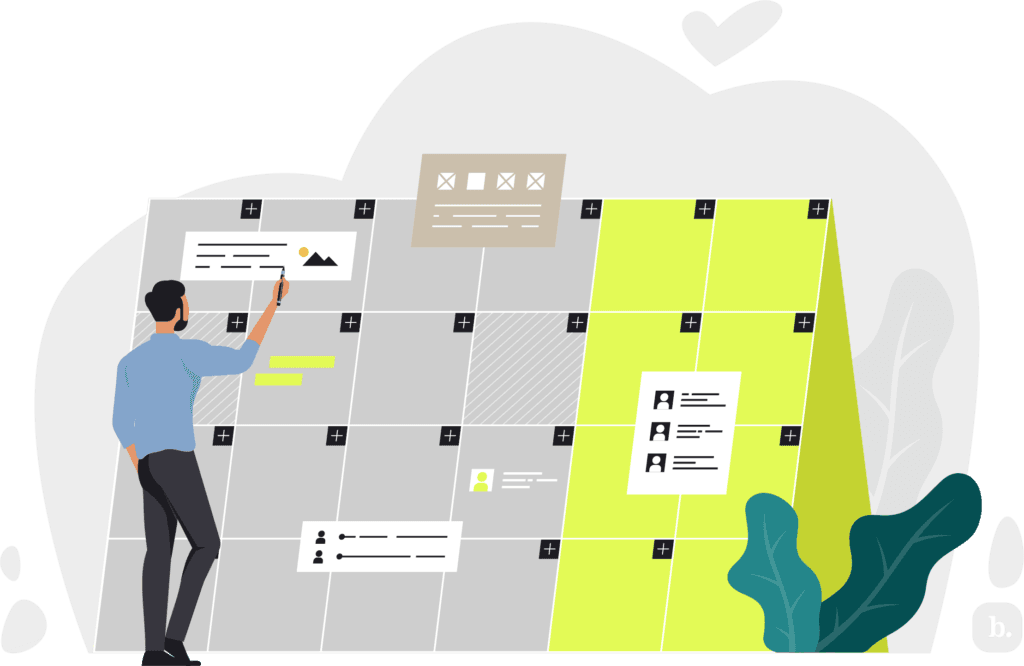 graphic of a businessperson marking off a life-sized calendar