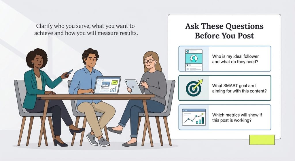 Social media planning graphic