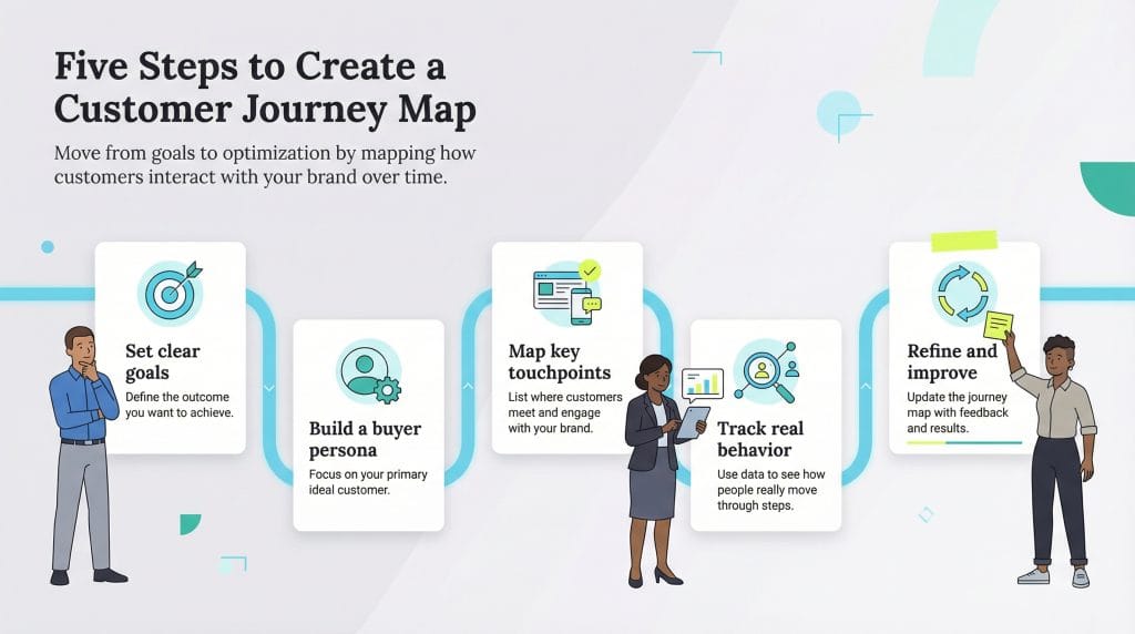 customer journey map steps