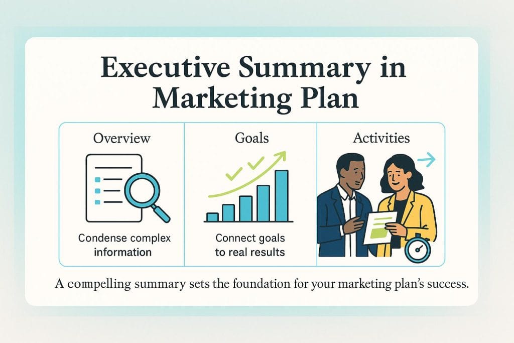 graphic about an executive summary marketing plan