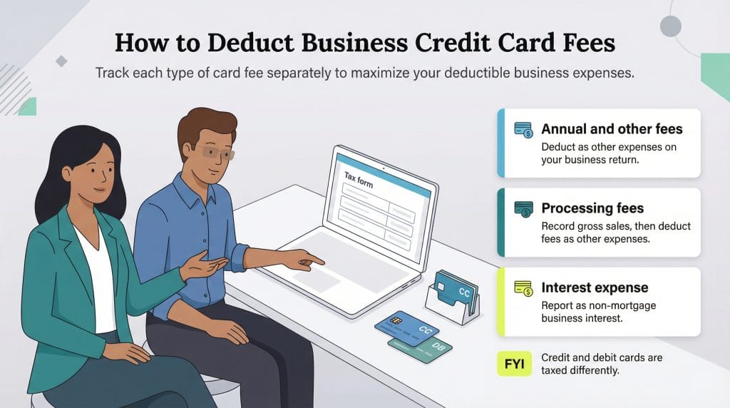 deduct business credit card fees
