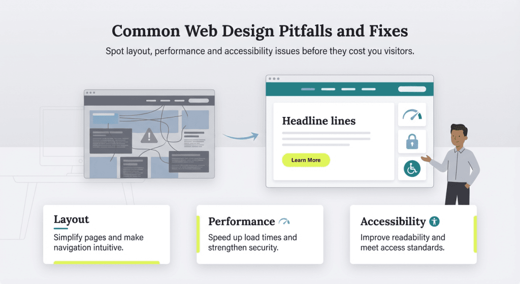 website design pitfalls