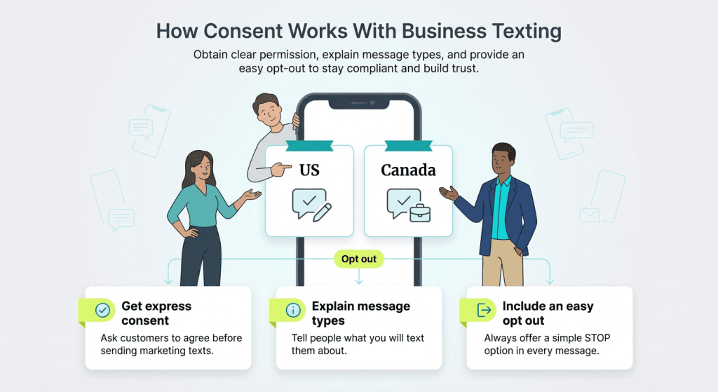 business texting graphic