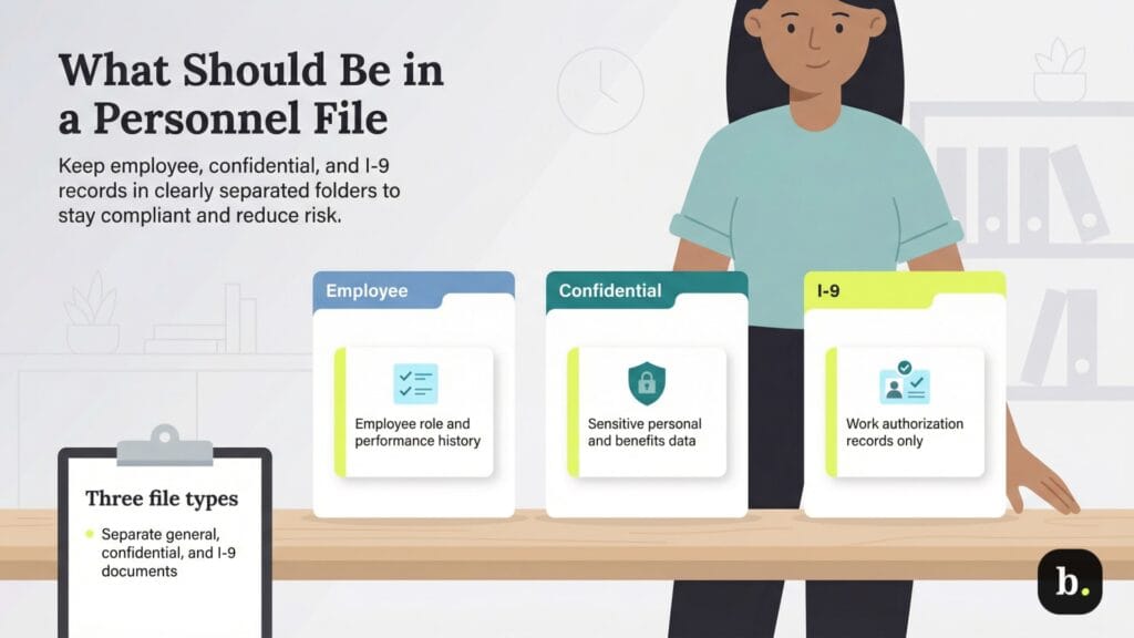 what should be included in a personnel file