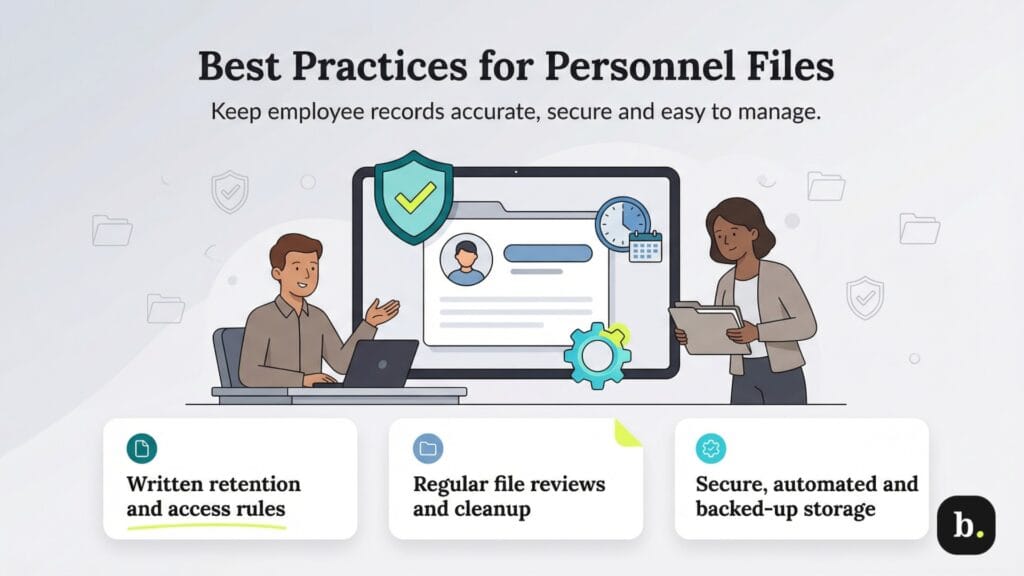 personnel file best practices graphic