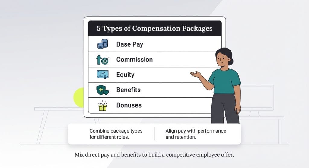 5 types of compensation packages graphic