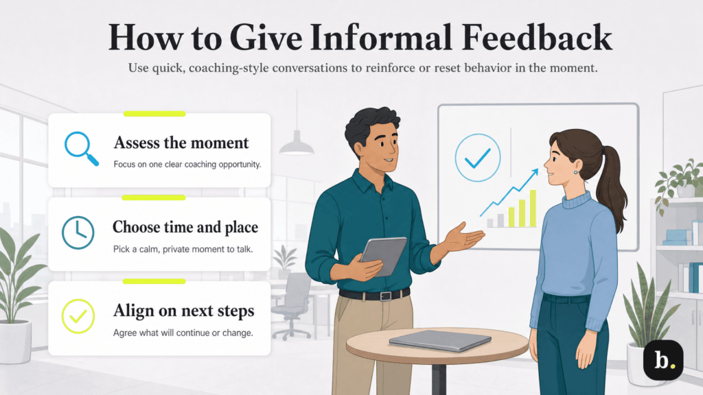 how to give informatl feedback