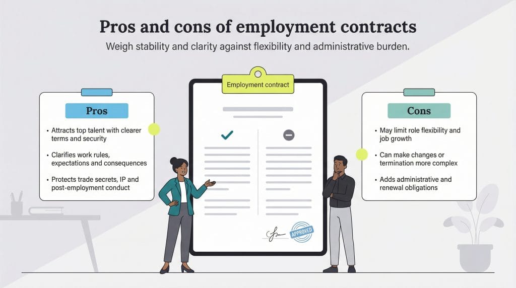 pros and cons of employment contracts