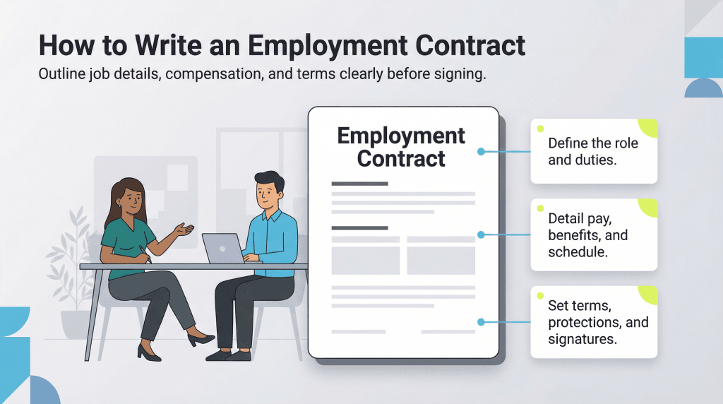 how to write an employment contract