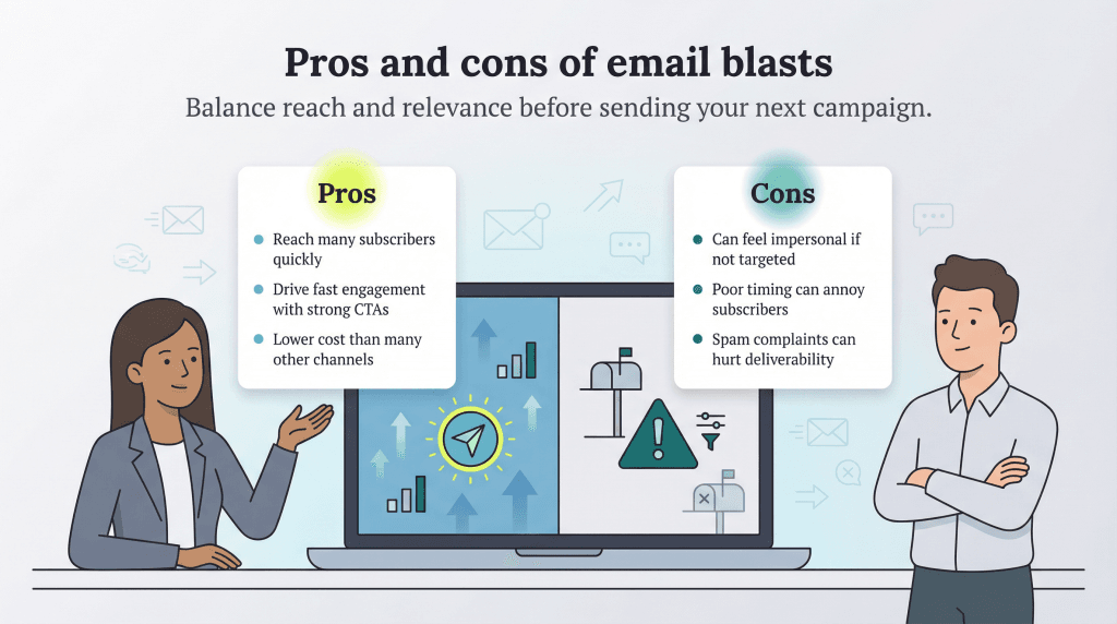 email blast pros and cons