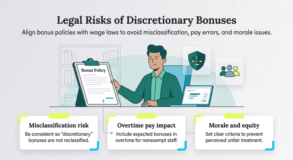 legal risks of discretionary bonuses