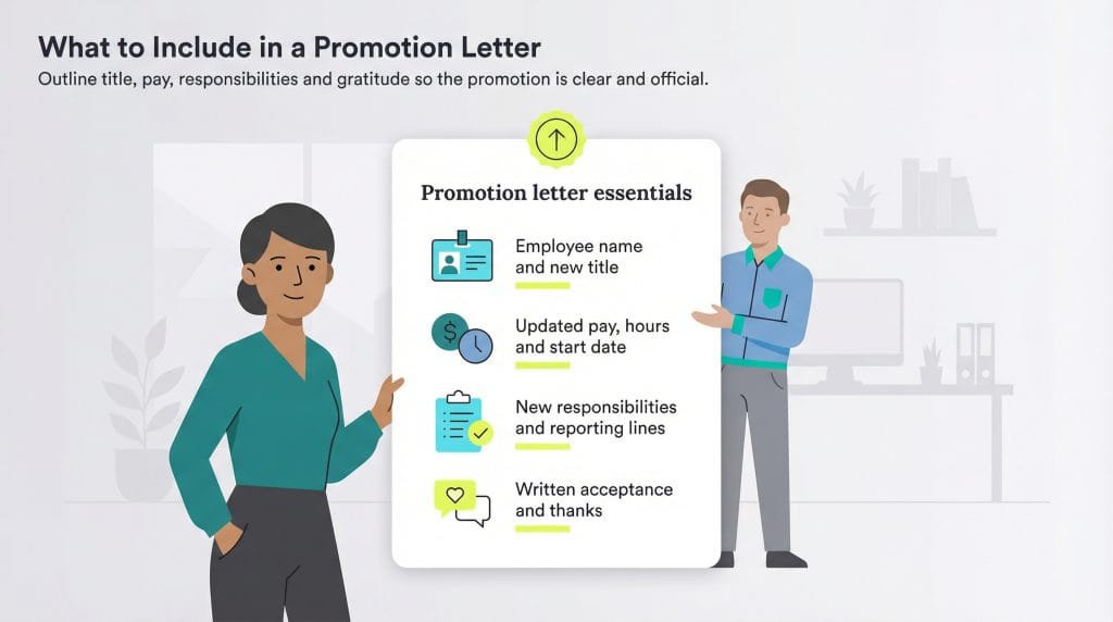 what to include in a promotion letter
