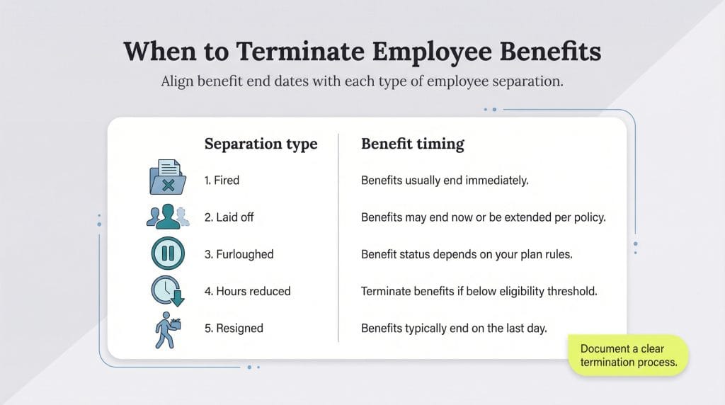 when to terminate benefits