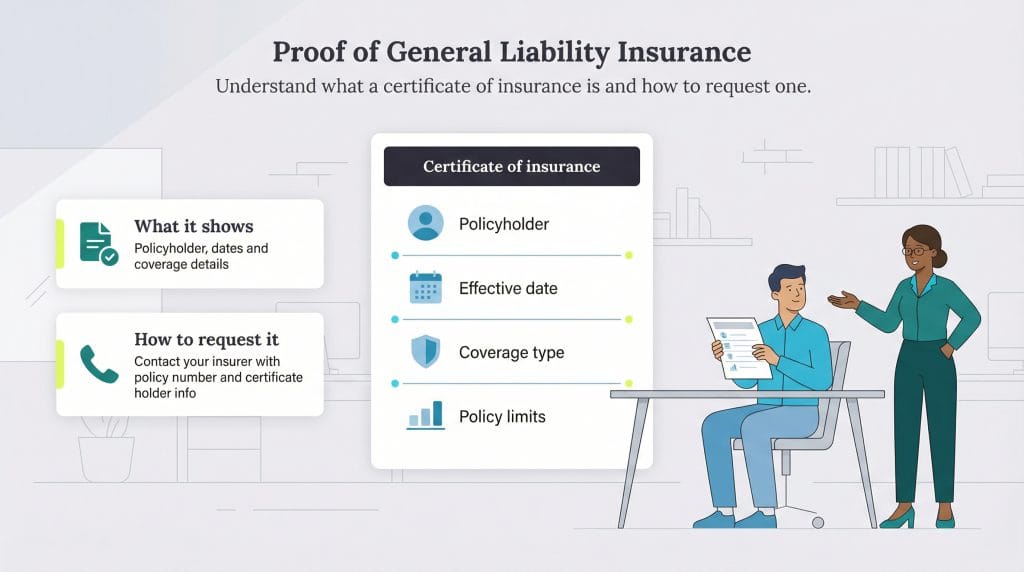 proof of general liability insurance