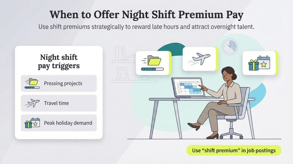when to offer night shift pay