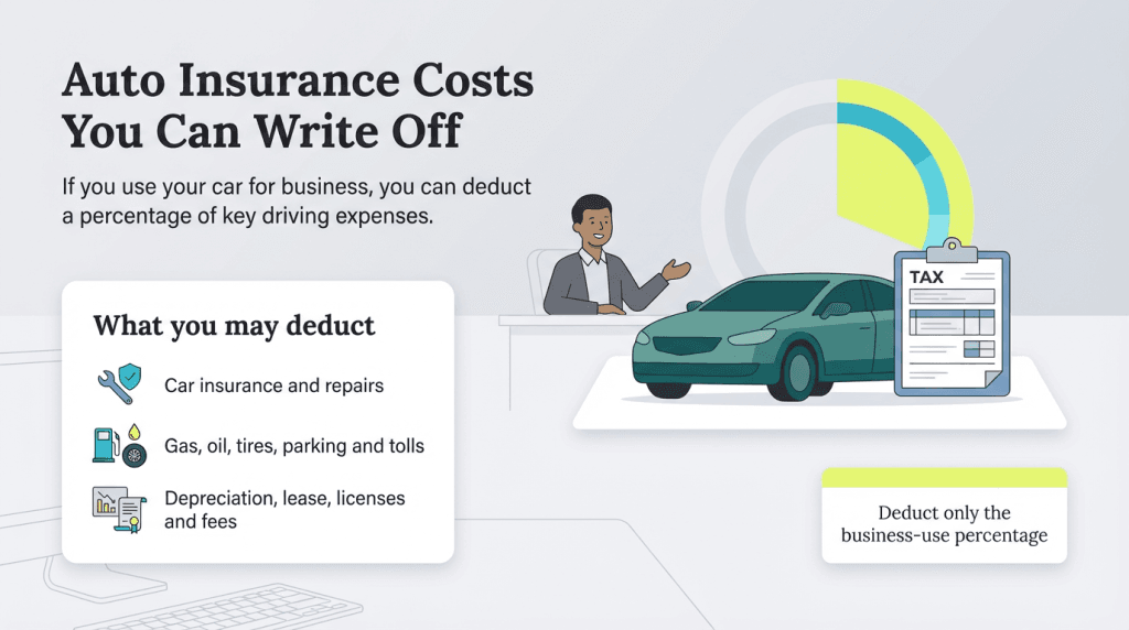 auto insurance costs you can write off
