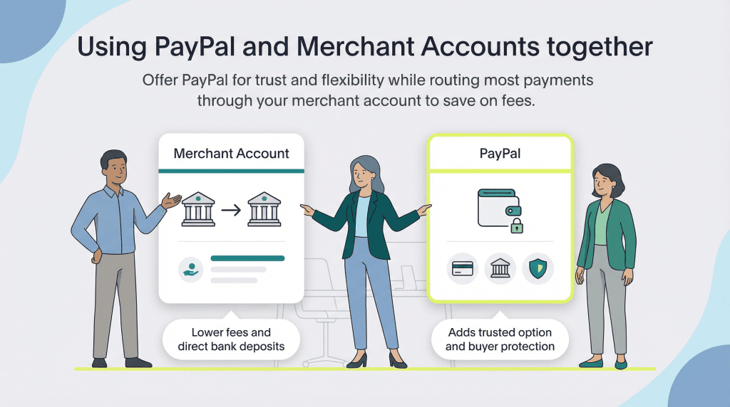 PayPal and merchant account graphic