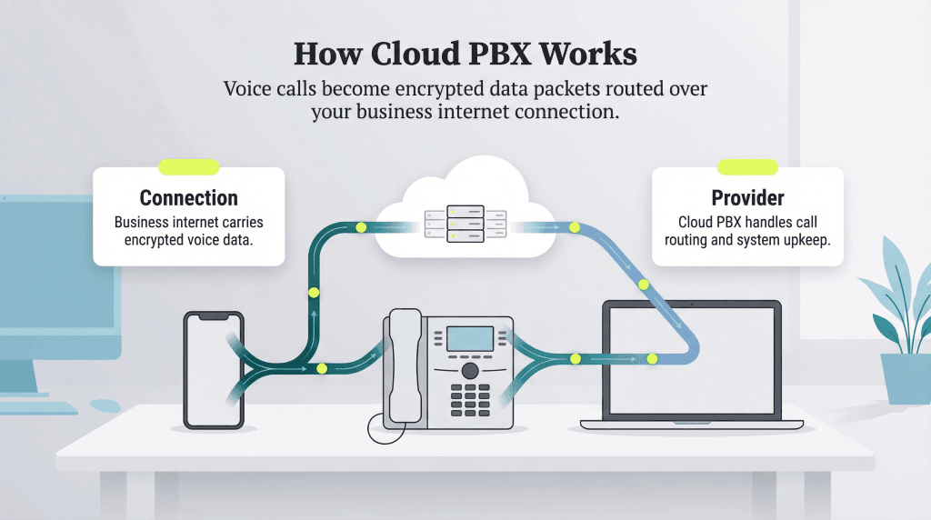 how cloud PBX works
