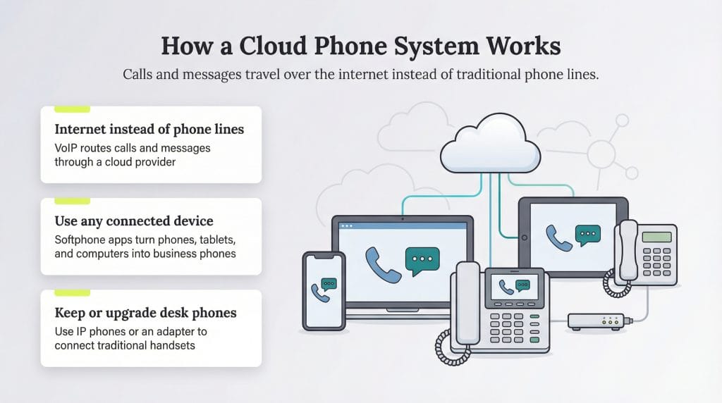 how a cloud phone system works