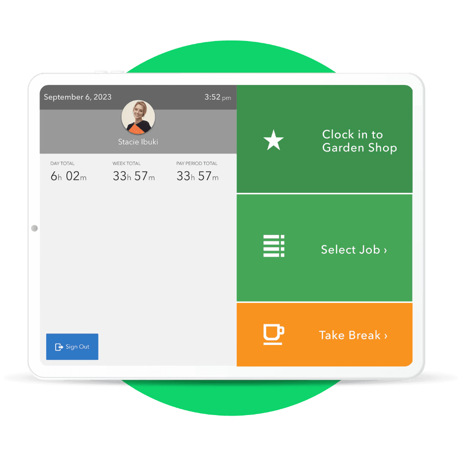 Quickbooks Time kiosk