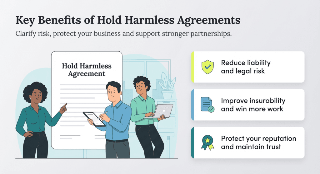 holds harmless agreement benefits
