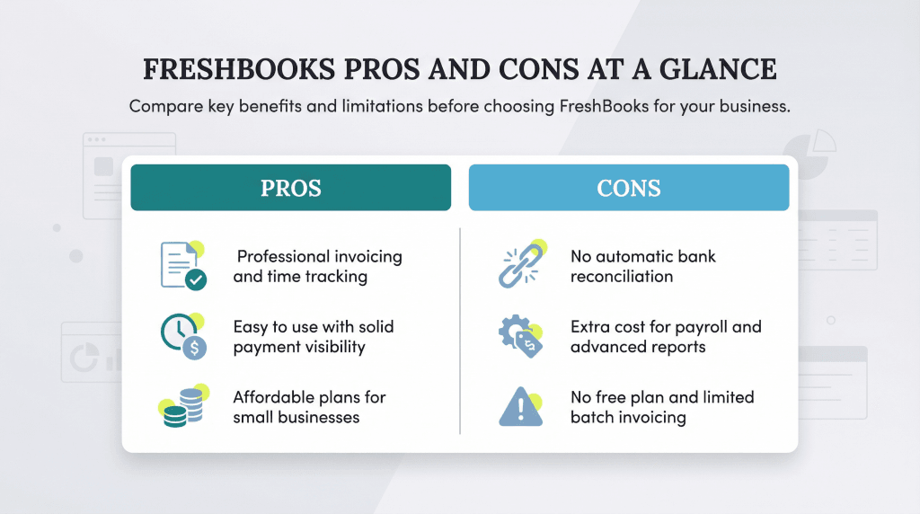 Freshbooks pros and cons