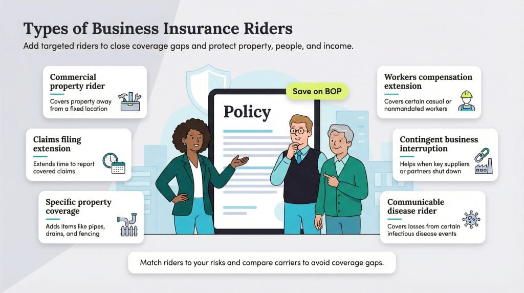 insurance rider types