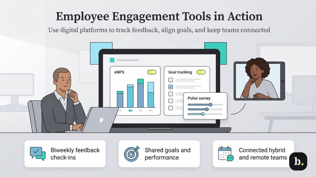 employee engagement tools graphic