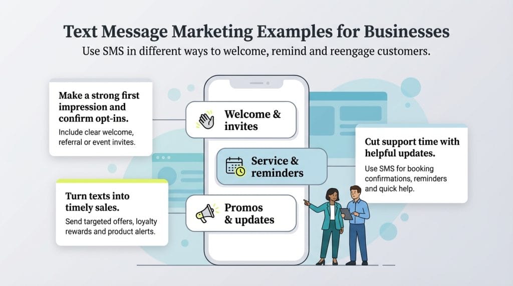 text message marketing examples graphic