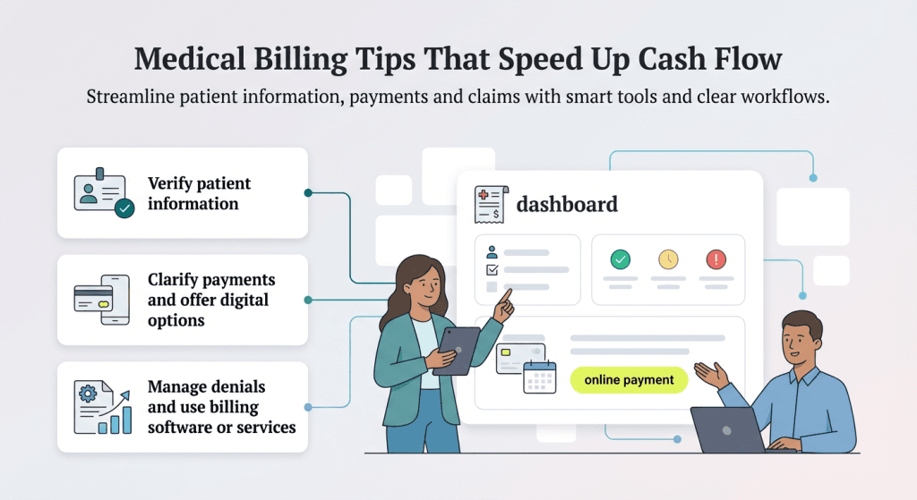 medical billing tips graphic