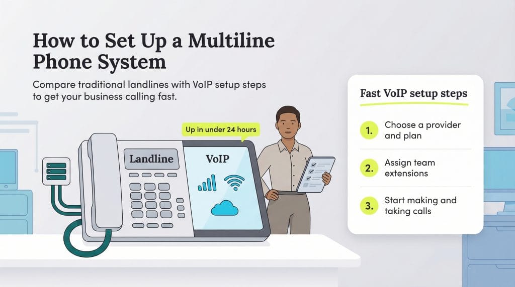 how to set up a multiline phone system