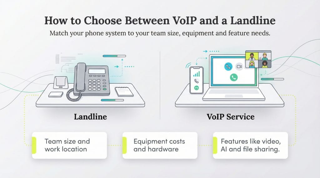 choose between voip and landline