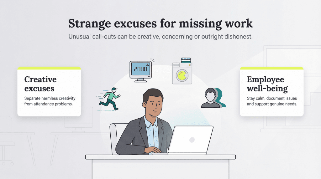 examples of strange work excuses