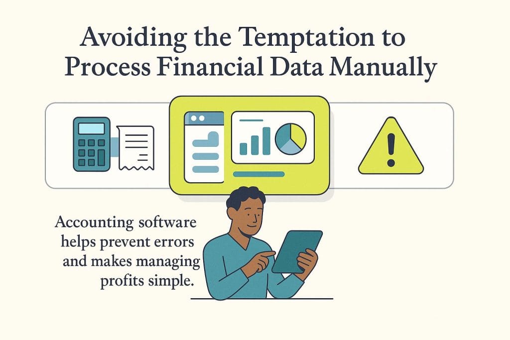 Infographic about processing financial data manually
