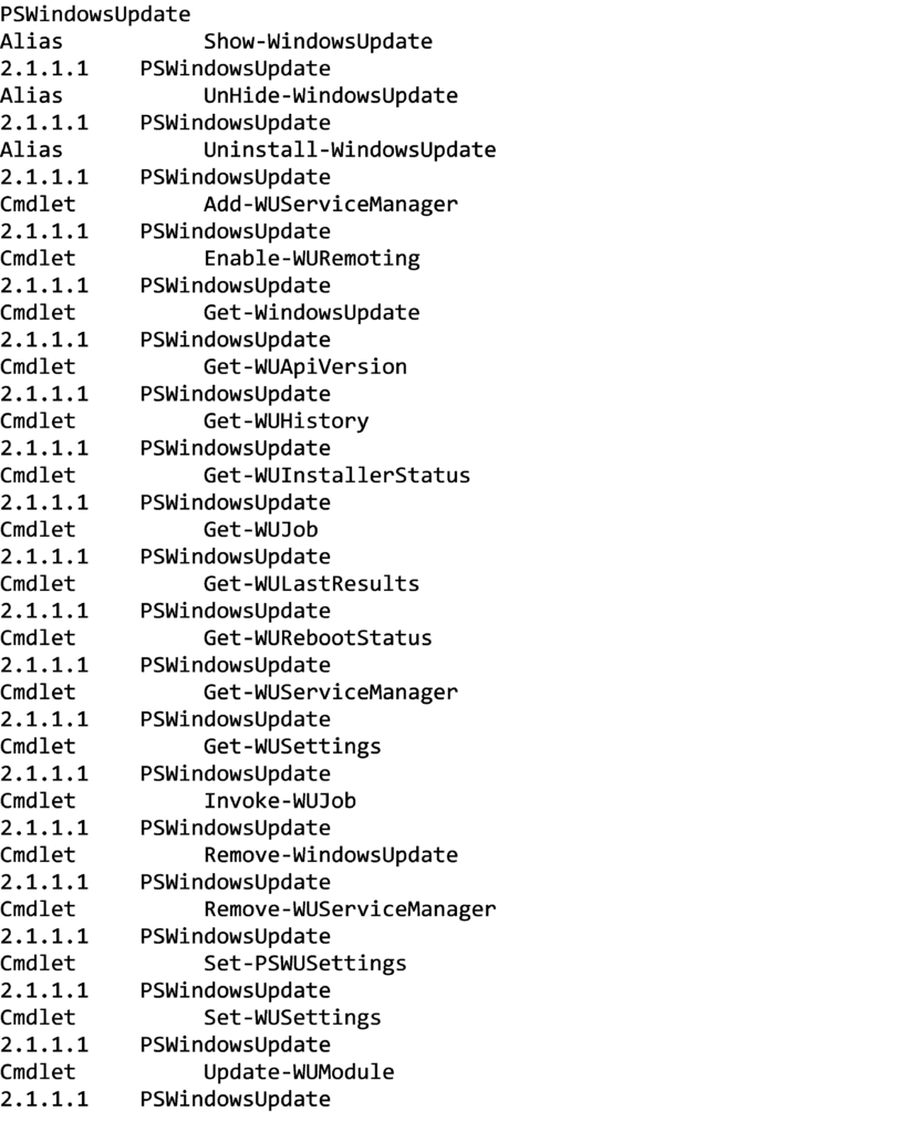 PSWindowsUpdate example code