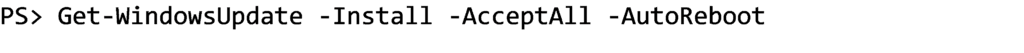 PSWindowsUpdate installation