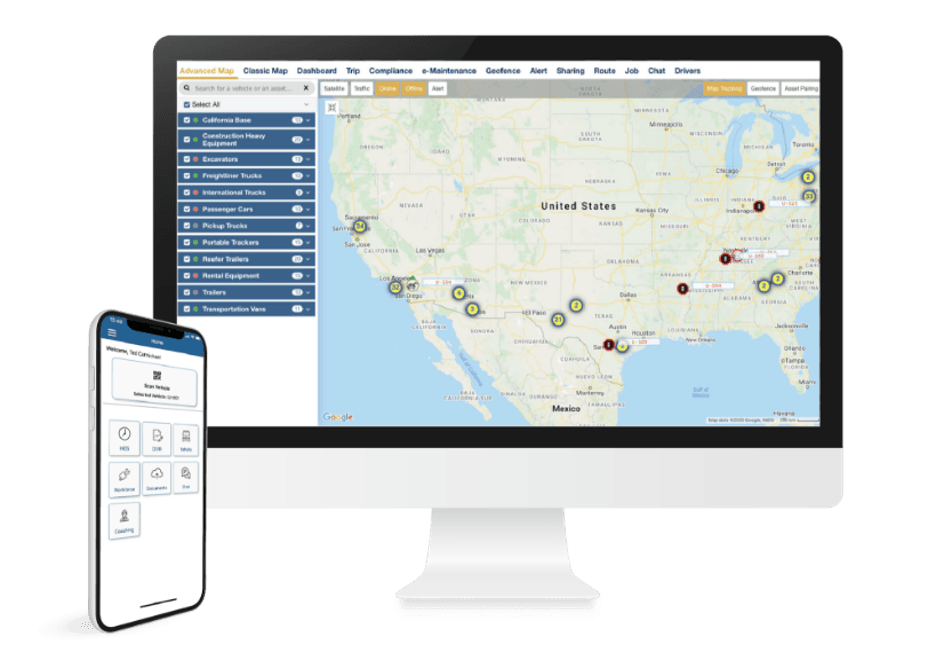 FleetUp desktop and mobile app