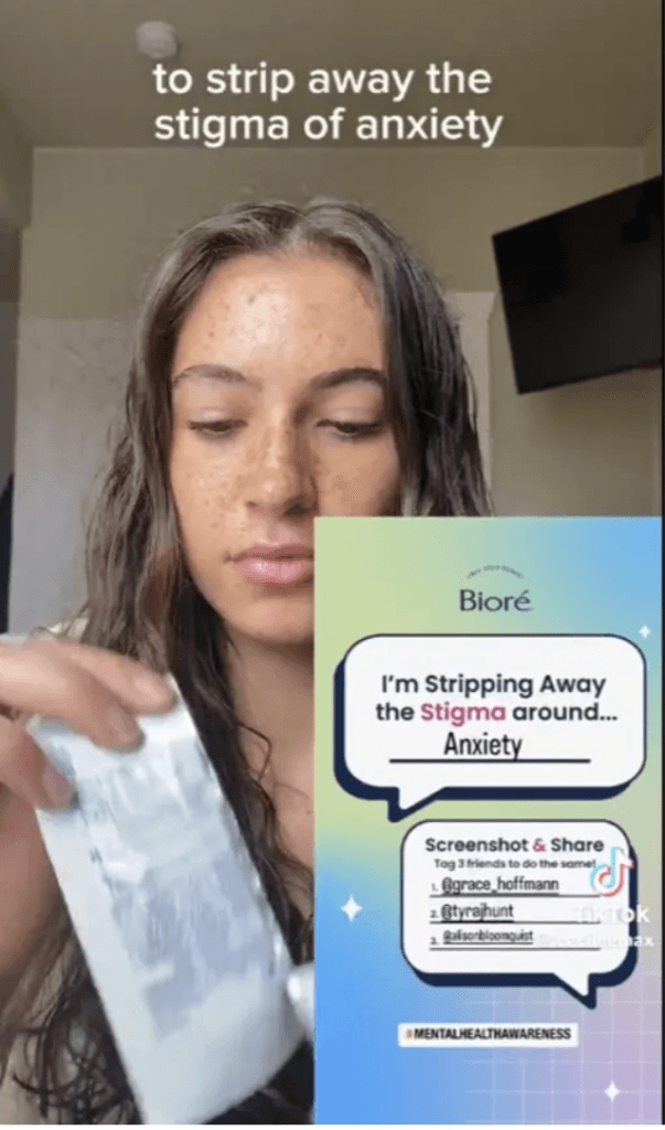 Biore anxiety TikTok fail