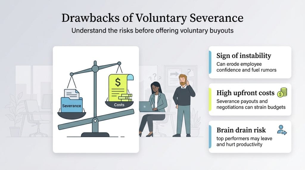 drawbacks of voluntary severence