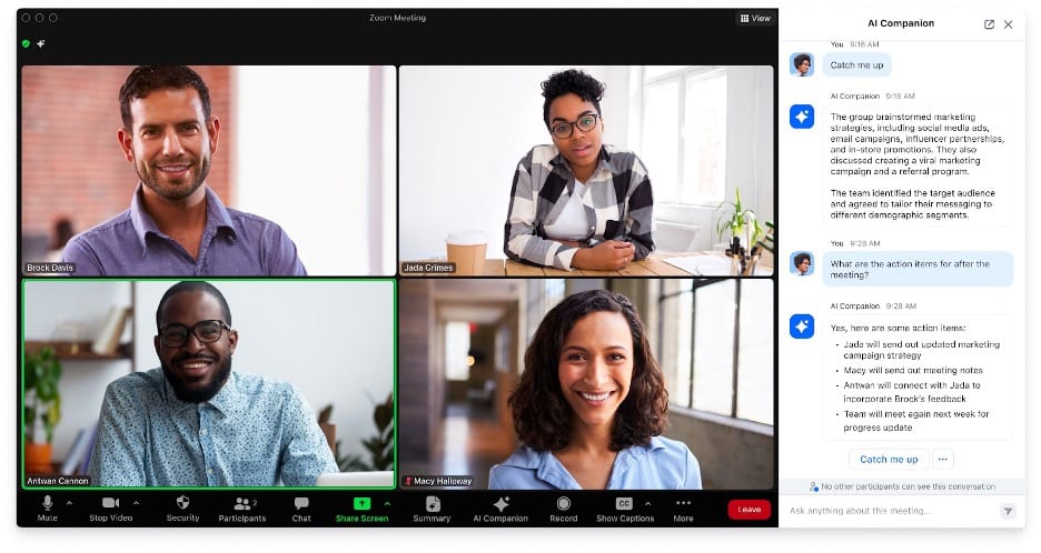 Zoom AI tools